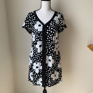 ModCloth Black and White Floral Dress